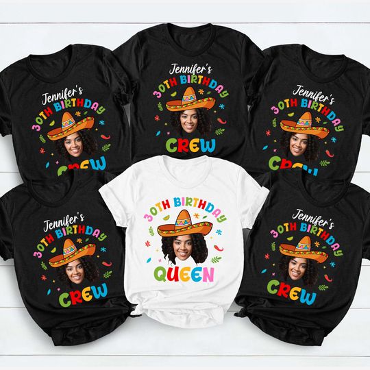 Cinco de Mayo Birthday Shirts, Cinco de Mayo Gift, Birthday Crew Shirt, Birthday Squad Shirt, Cinco de Mayo Tee, Custom Photo Birthday Party