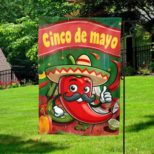 Discover Amigo Chili Cinco de Mayo Garden Flag UMW316