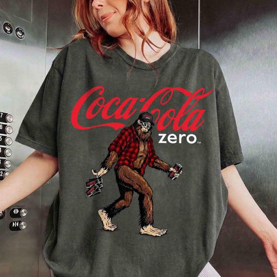 Discover Coca Cola Zero Sugar Bigfoot Graphic Tee: Comfort Colors Soda Lover Shirt