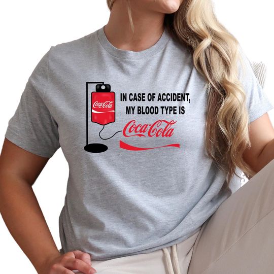 Discover Funny Coca Cola Shirt: Unisex Crewneck with Blood Type Design