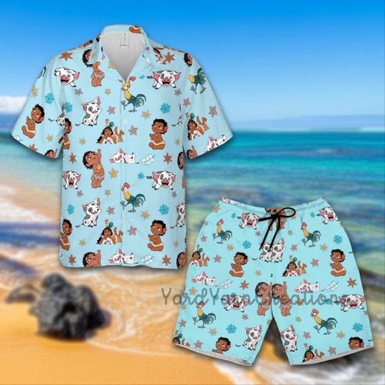 Discover Cartoon Baby Noana Hawaiian Shirt, Disneyland Family Summer Trip Hawaii Shirts