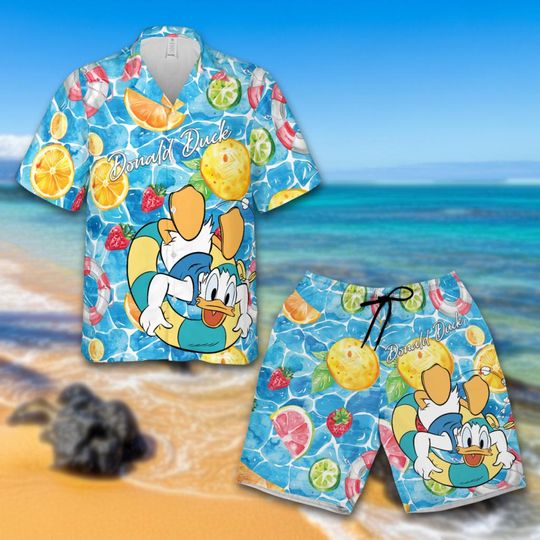 Discover Cartoon Hawaiian Disney Duck Adult Shirt, Summer Vacation Trip