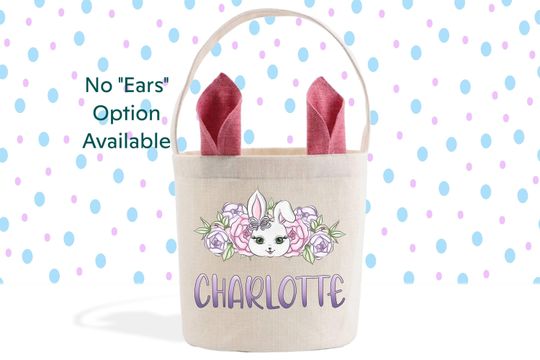 Easter Basket Personalized, Easter Bunny, Custom Gift Basket, Easter Bunny Bag
