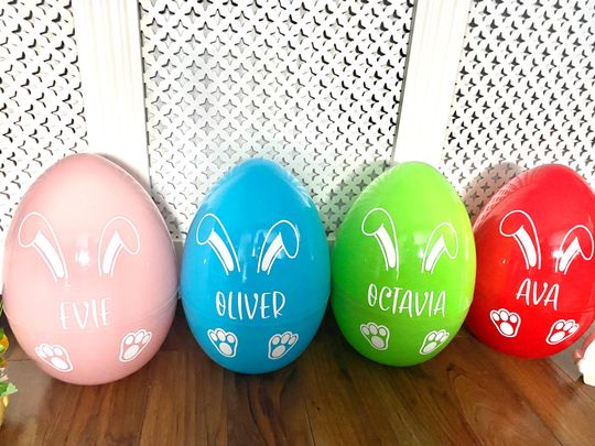 Personalised Giant Fillable Easter Egg  Custom Easter Gift for Kids & Adults