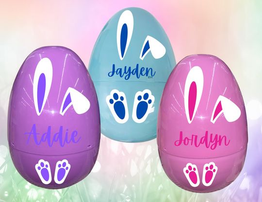 Discover Jumbo Personalized Easter Egg, Personalized Easter Egg, Easter Basket, Personalized Jumbo Fillable Egg, Easter Stuffers, Easter, Plastic Egg