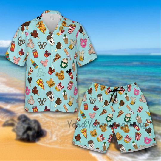 Discover Disney Ice Cream Drip Hawaiian Shirt, Matching Family Button Shirt