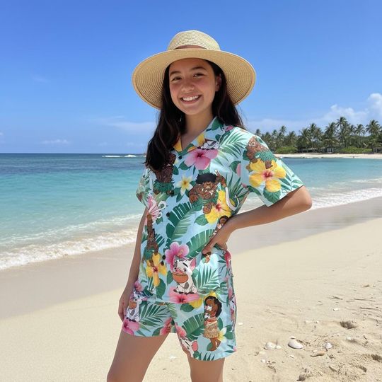Discover Moana Hawaiian Shirt, Tropical Summer Beach Aloha Wear
