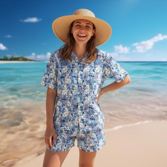 Discover Hawaiian Stitch Monster Theme Adult Shirt, Summer Vacation Trip