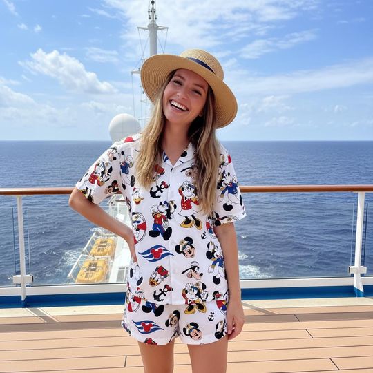 Discover Disney Cruise Hawaiian Adult Shirt, Mouse and Friends Tee, Disney Fantasy Magic Wish