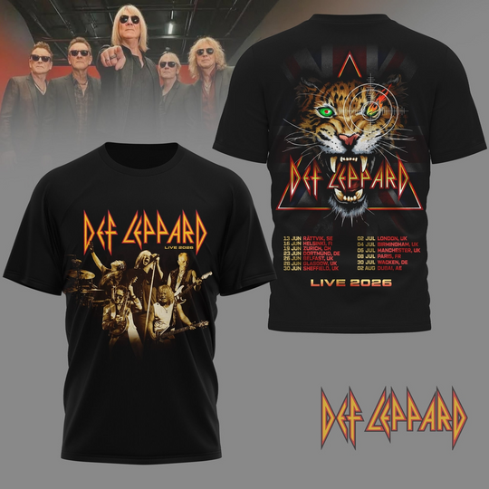 Premium Def Leppard Heavy Metal Graphic 3D Shirt