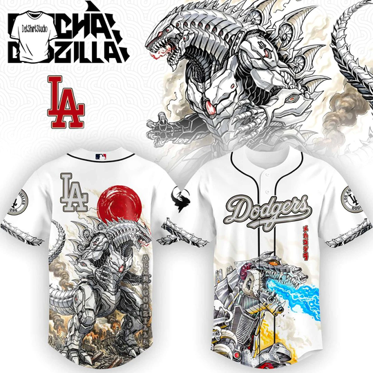 Los Angeles Dodgers x MechaGodzilla Monster Edition Baseball Jersey