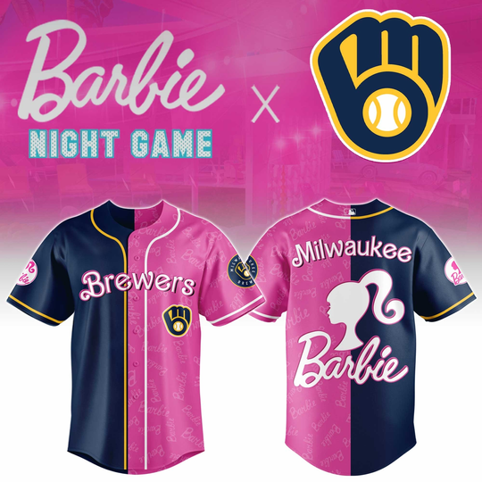Milwaukee Brewers Barbie 2026 Special Edition Baseball Jersey