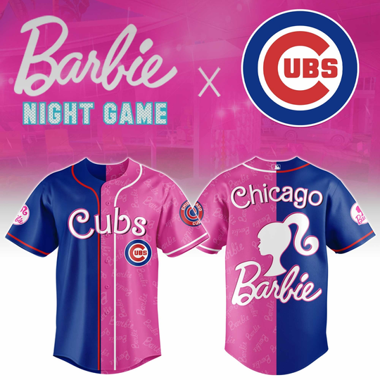 Chicago Cubs Barbie 2026 Special Edition Baseball Jersey