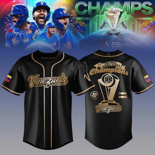 Discover Venezuela Baseball 2026 World Baseball Classic Champions Commemorative Jersey