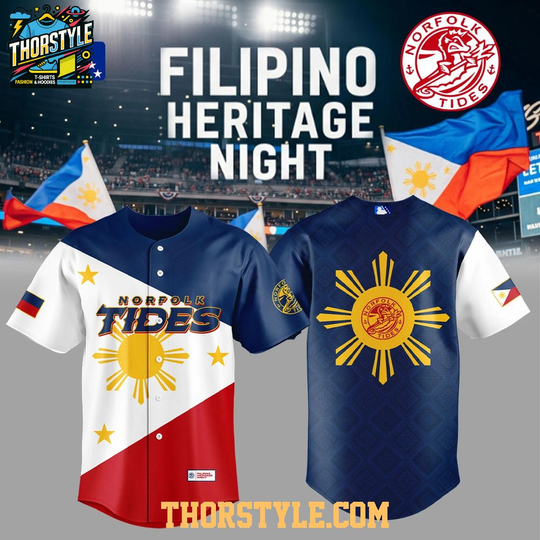 Discover Norfolk Tides Filipino Heritage 2026 Night Baseball Jersey