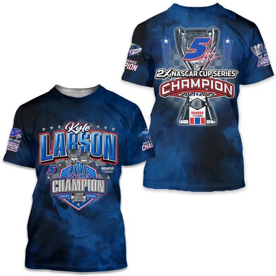 Kyle Larson 2026 Nascar Cup Series Champion 3D T-shirt
