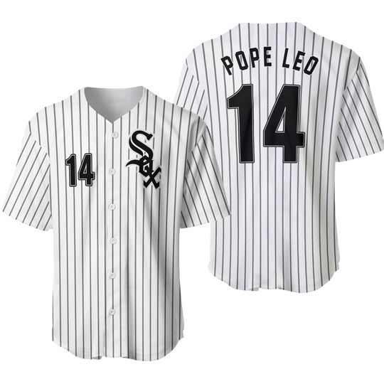 Pope Leo XIV White Sox Baseball Jersey - First American Pope Leo XIV Shirt