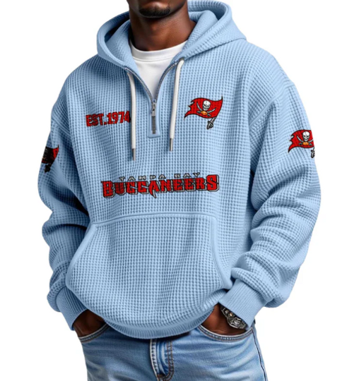 Buccaneers Quarter Zip Waffle Hoodie