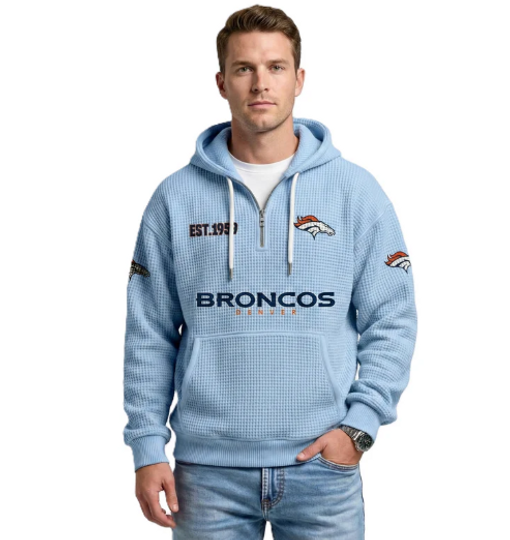 Discover Denver Quarter Zip Waffle Hoodie