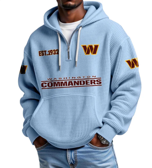 Discover Washington Quarter Zip Waffle Hoodie
