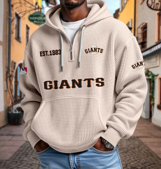 San Francisco Giants Quarter Zip Waffle Hoodie