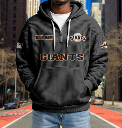 San Francisco Giants Quarter Zip Waffle Hoodie