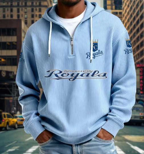 Kansas City Royals Quarter Zip Waffle Hoodie
