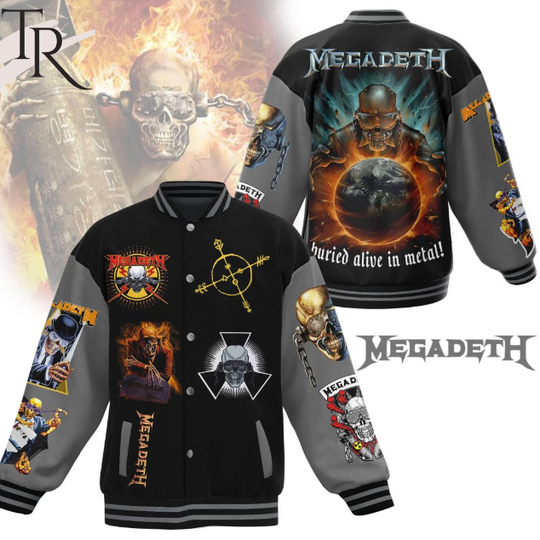 Megadeth Buried Alive In Metal Baseball Jacket