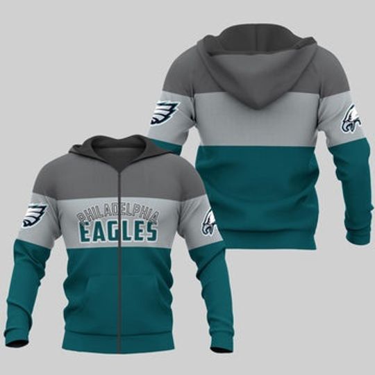 Philadelphia Eagles Zip Up Hoodies Extreme Pullover Hoodie 3D
