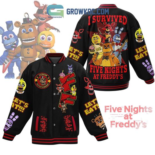 Five Nights At Freddy's I Survived Christmas Baseball Jacket