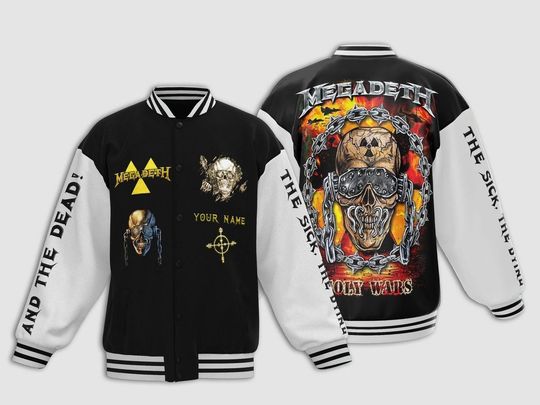Megadeth And The Dead Baseball Jacket