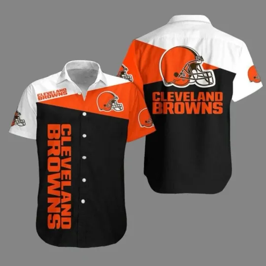 Cleveland Browns Classic Block Hawaiian, Gift For Fans, Gift For Friends