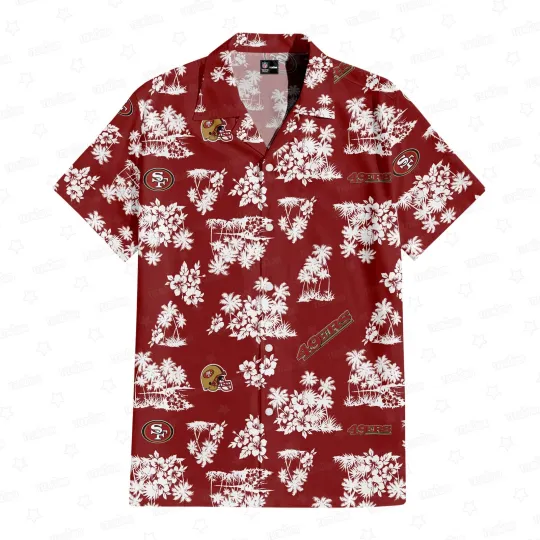 San Francisco 49ers Coastal Paradise Hawaiian, Gift For Fans, Gift For Friends