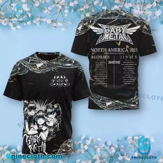 Discover Babymetal North America 2025 T Shirt 3D For Men Women