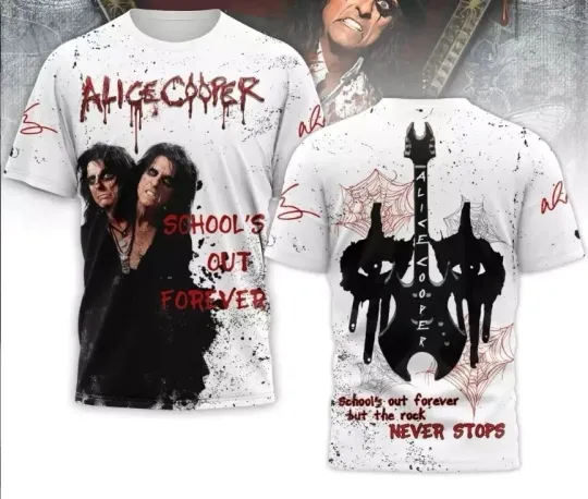 Discover Alice Cooper Schools Out Forever AOP 3D T-shirt