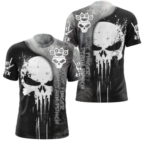 Discover Five Finger Death Punch Band 3D T-Shirt, Gift For Fan