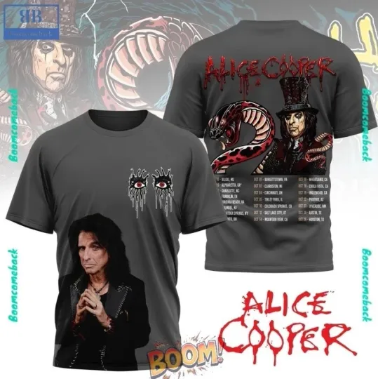 Discover Alice Cooper 2025 World Tour AOP 3D T-Shirt