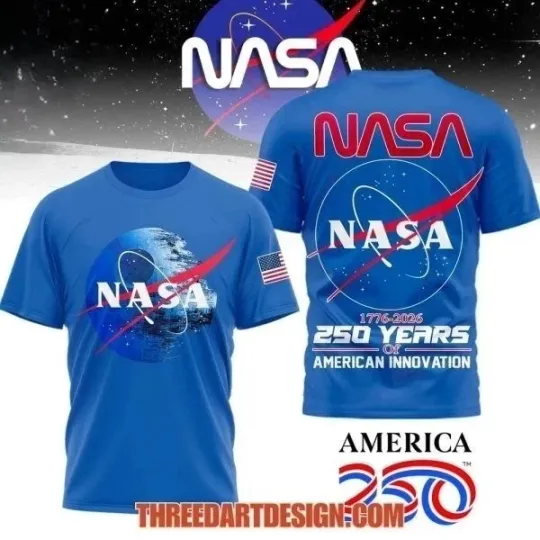 Discover N.a.s.a 1776-2026 250 Years Of American Innovation T-Shirt 3D Unisex