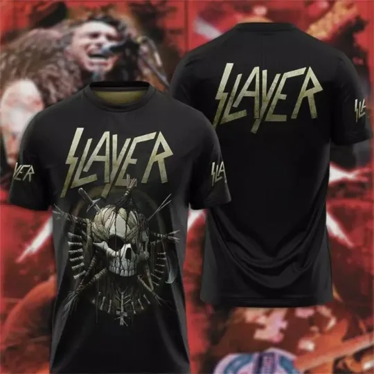 Discover Metal Rock Band Slayer 3D Print T-shirts Men, Women