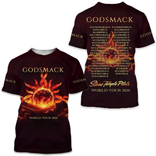 Discover Godsmack 2026 3D Shirt  All size