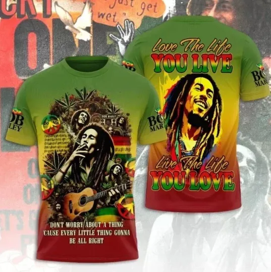 Bob Marley 3D T Shirt, Perfect for Music Lovers 3D shirt