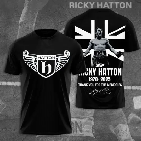 Discover Ricky Hatton Wrestler 1978-2025 Thank You 3D T-Shirt
