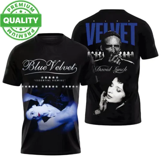 Discover 3D AOP Blue Velvet David Lynch Movie Shirt Black Unisex