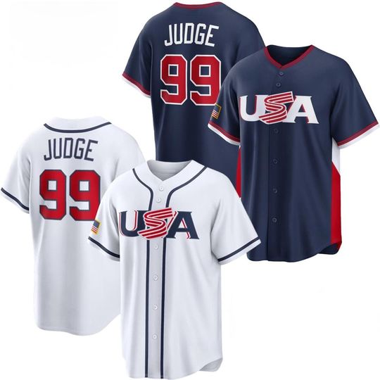 Discover Aaron Judge Jersey USA White/Navy Fans Baseball Shirt Men/Youth Size