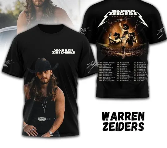 Discover Trend Warren Zeiders World Tour 3D T-Shirt