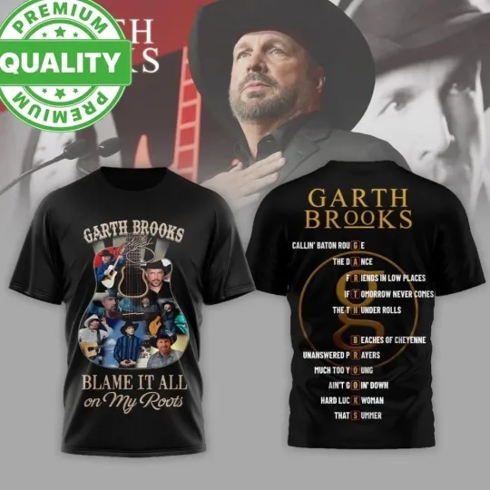 Discover Garth Brooks Blame It All On My Roots 2026 3D AOP Shirt