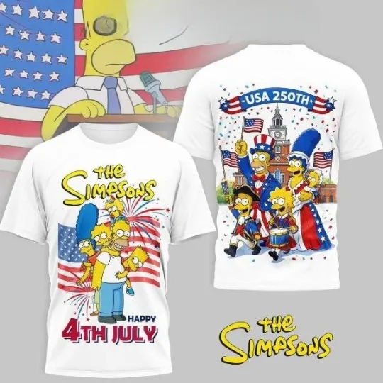Discover The Simpsons USA 250th Anniversary T-Shirt