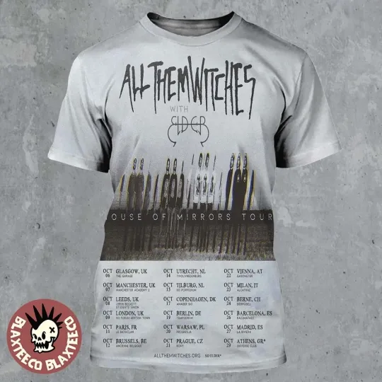 Discover All Them Witches House Of Mirrors Tour 2025 UK And Europe 3D Shirt