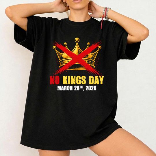 Discover Comfort Colors No Kings in America Shirt, No Kings Day March 28 2026 Shirt, Anti Trump Tee, Political Shirt, Protest Tee, Nope Kings Shirt