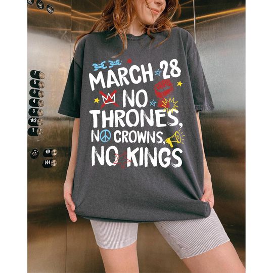 Discover No Kings in America March 28 2026 T-Shirt | Patriotic Protest Tee
